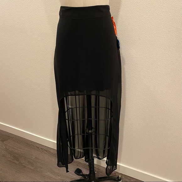 New L’amour Nanette Lepore high low sheer skirt - Picture 1 of 11